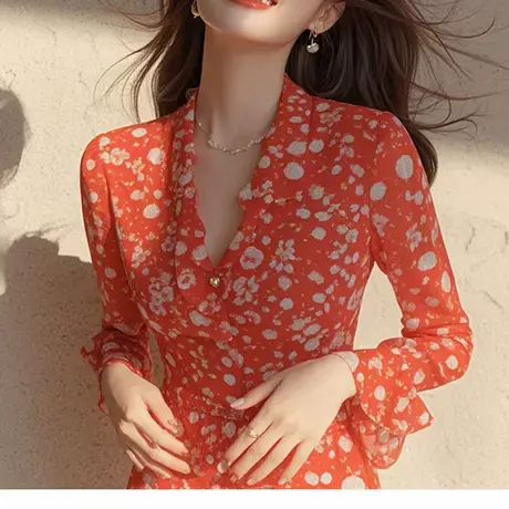 西子美丽心情春季多巴胺穿搭高端精致轻奢高级感端庄大气连衣裙图片