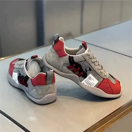 潮牌男鞋2025秋季新款网面透气低帮休闲百搭板鞋男士运动阿甘鞋子图片
