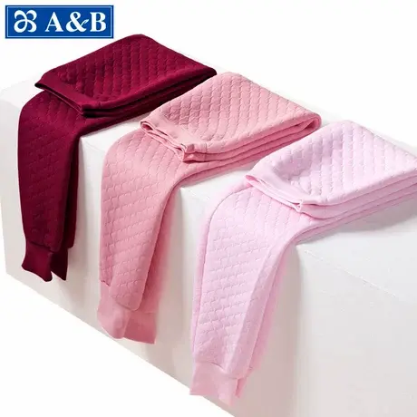 AB秋裤女士纯棉保暖单件三层加厚加大宽松中老年高腰秋冬女打底裤图片