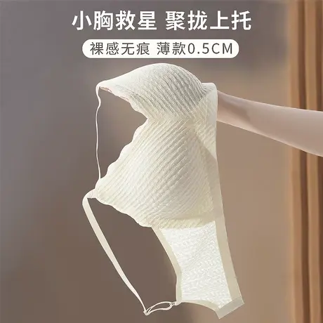 内衣女小胸聚拢纯欲2023新款上托防下垂蕾丝美背文胸舒适显小胸罩图片