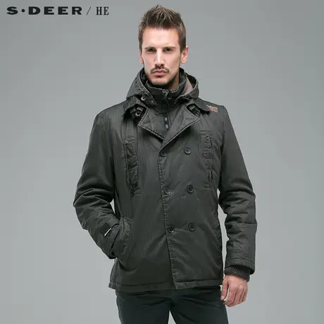 sdeerhe圣迪奥男加厚连帽休闲棉外套H13472350图片