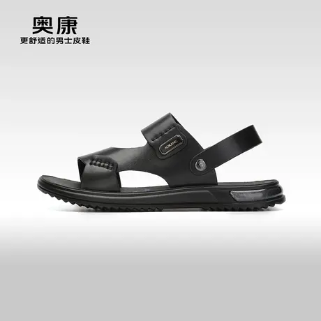 【门店发货】奥康男鞋夏季新款运动休闲沙滩鞋男套筒露趾凉鞋商品大图