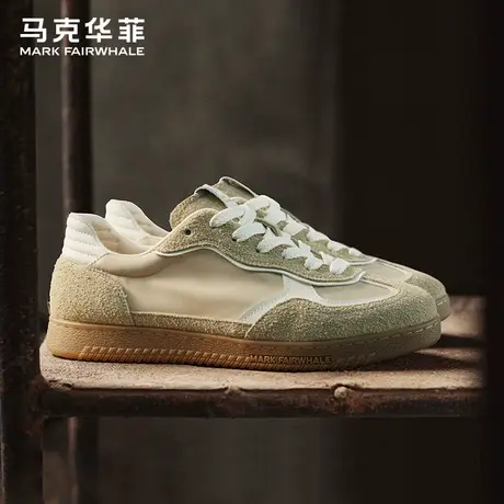 马克华菲德训鞋男款2025秋冬新款帆布休闲百搭复古情侣透气板鞋子图片