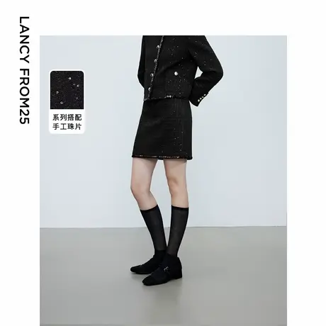 【七七酱直播间】朗姿欧洲EiLEEN ELITEE高级感小香风短裙2025春图片