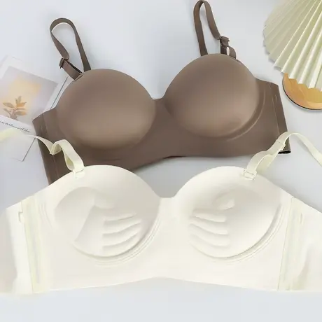 外扩内衣女小胸聚拢6CM加厚显大平胸专用韩国无痕文胸显腰细夏季商品大图