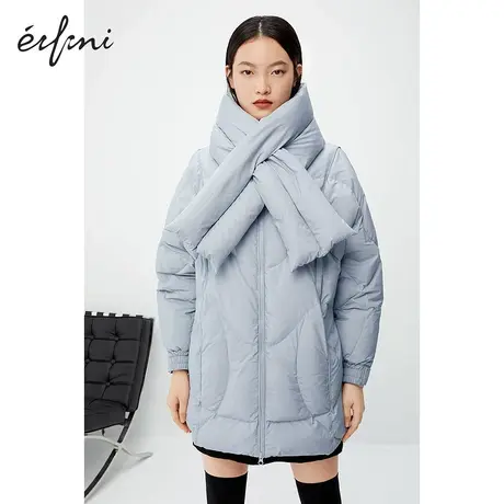 伊芙丽羽绒服女秋冬商场同款新品保暖简约宽松女士外套1BA380421商品大图