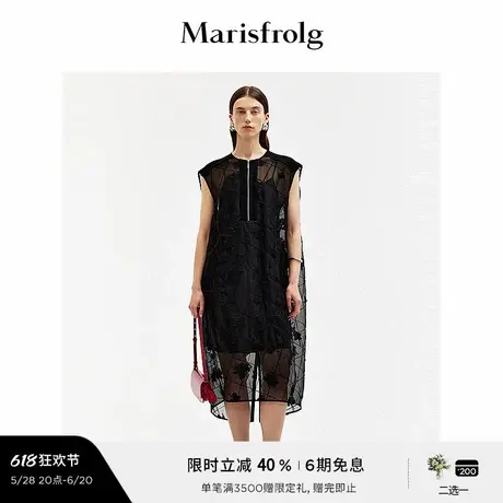 【艺术匠坊】玛丝菲尔夏时尚落肩设计蕾丝刺绣宽松上衣女图片