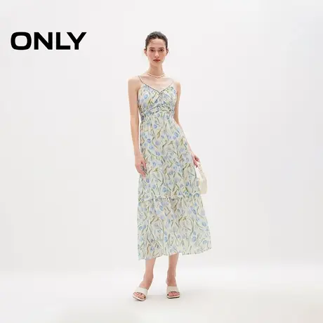 ONLY奥莱夏季度假印花吊带仙女连衣裙女图片