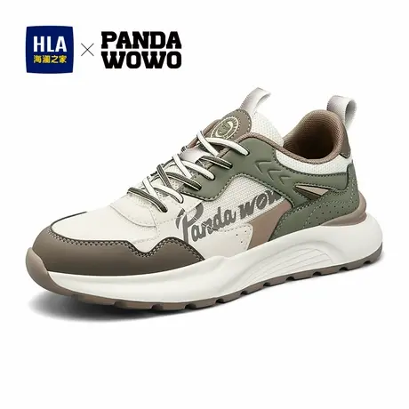 HLA/海澜之家男鞋新款Panda wowo国潮联名款增高运动鞋休闲鞋图片