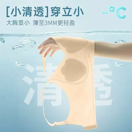 猫人小凉风无痕内衣女夏薄款大胸显小透气收副乳防下垂无钢圈文胸图片