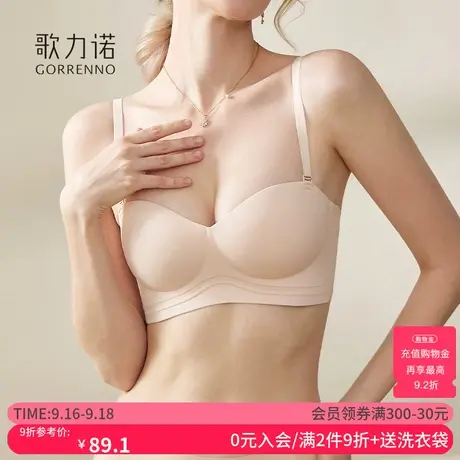抹胸内衣女小胸聚拢半杯无痕无钢圈美背薄款外扩可拆卸无肩带文胸图片