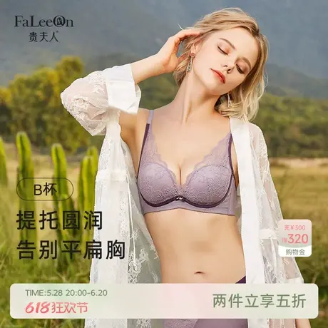 贵夫人性感美背舒适聚拢蚕丝内衣女小胸收副乳防下垂性感蕾丝文胸图片