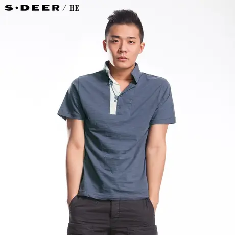 sdeerhe圣迪奥艺术感印染休闲纯棉T恤H11270144图片