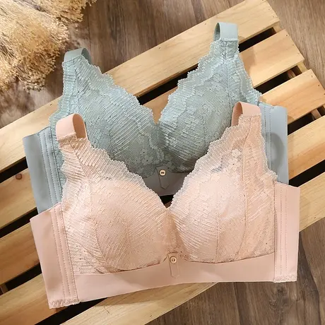 乳胶内衣女无痕小胸聚拢收副乳中厚款性感上托无钢圈防下垂文胸罩图片