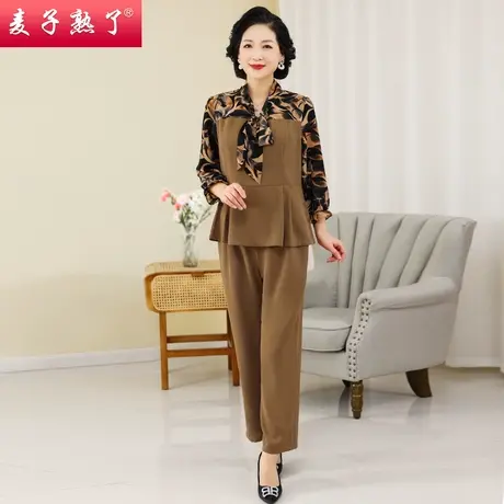 妈妈春装2022新款春装两件套装减龄洋气时尚气质款中老年女装套装图片