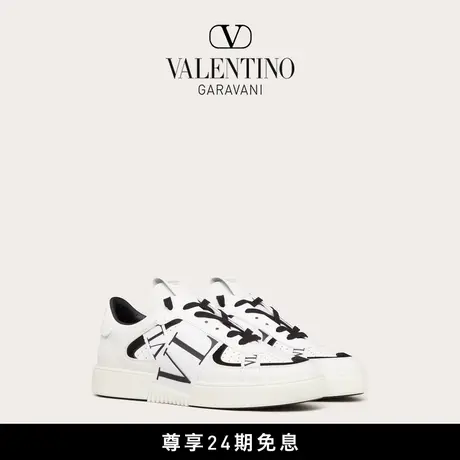 【24期免息】华伦天奴VALENTINO男士 VL7N 低帮小牛皮运动小白鞋图片