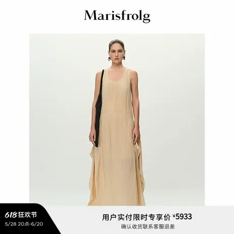 【精简衣橱】Marisfrolg玛丝菲尔2025夏新款时尚抽绳背心连衣裙图片