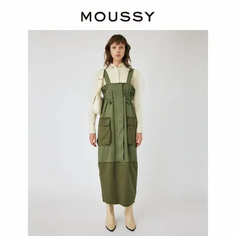 MOUSSY 工装感废土风磨损边设计感大口袋吊带连衣裙010GAS30-5890图片