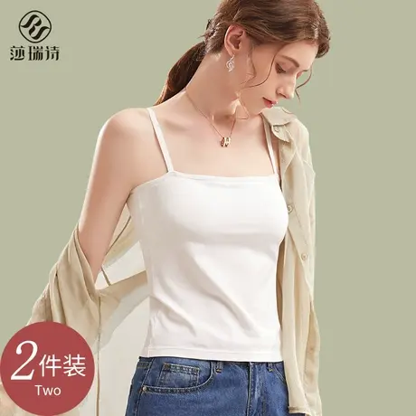 无痕美背吊带背心女夏季薄款带胸垫一体内搭网红爆款抹胸外穿裹胸图片