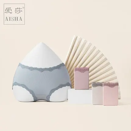 爱莎高弹内裤女AAA级底裆抑菌蕾丝边女士三角裤自由搭配小平角裤图片