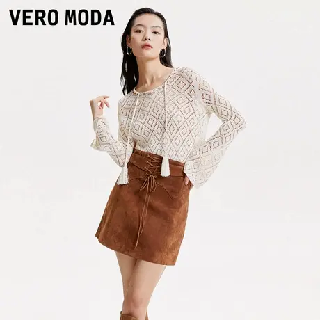 Vero Moda半身裙春夏高腰显瘦休闲百搭复古皮裙美拉德323311007图片