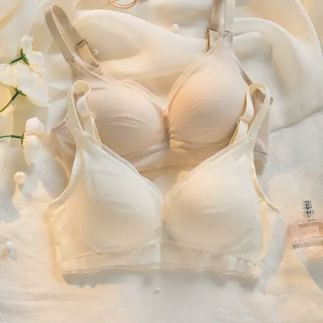 无痕内衣女士小胸聚拢无钢圈收副乳防下垂调整型上托防外扩文胸罩商品大图