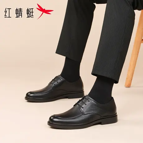 红蜻蜓男鞋春季新款鞋子男士休闲皮鞋男真皮牛皮商务正装单鞋婚鞋图片