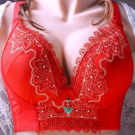 六排扣文胸聚拢调整型内衣女收副乳薄款上托琪琪伊品牌上托胸罩C6图片