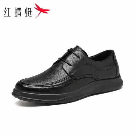 红蜻蜓真皮男鞋2025秋季商务休闲皮鞋男头层牛皮防滑软底爸爸皮鞋图片