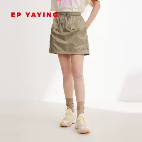 EP YAYING雅莹女装 A字短款大口袋提花半裙 2024早春新品3315A图片