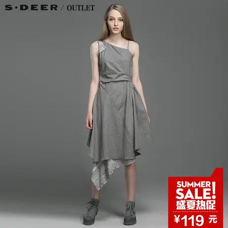s.deer【新品】圣迪奥专柜正品民族印染棉麻连衣裙S14281265图片