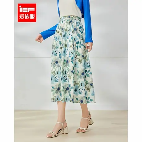 IEF/爱依服2025夏季新款海边度假风女人味气质碎花设计感女单裙图片