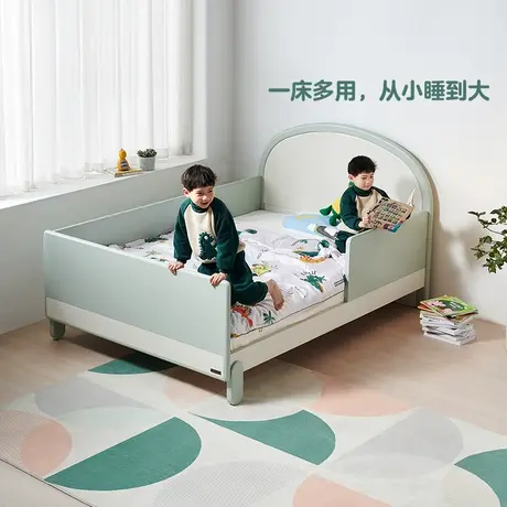 【门店】全友家居儿童成长护栏床三面围挡大床E0级环保面板121379图片