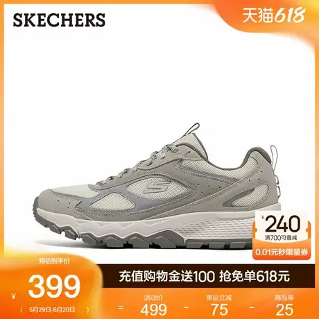 Skechers斯凯奇2025新款夏季男鞋轻质舒适缓震城市户外运动休闲鞋图片