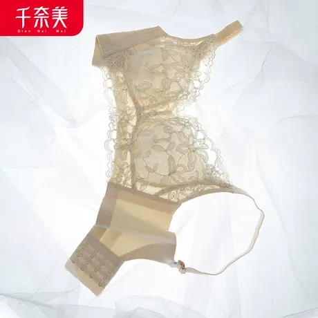 千奈美刺绣薄款无钢圈大胸显小内衣女全罩杯缩胸调整型收副乳文胸图片