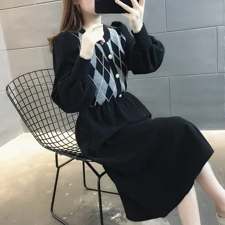 春季连衣裙温柔法式早春高级女2022年新款气质设计感小众西装长裙图片