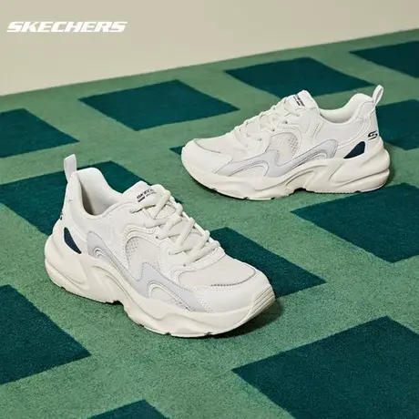 Skechers斯凯奇官网休闲鞋踏浪小白鞋男鞋厚底老爹鞋学院风运动鞋图片
