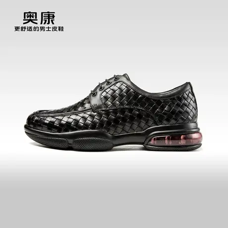 【运动皮鞋】AOKANG奥康 2023秋季新款商务休闲真皮舒适软底男鞋商品大图