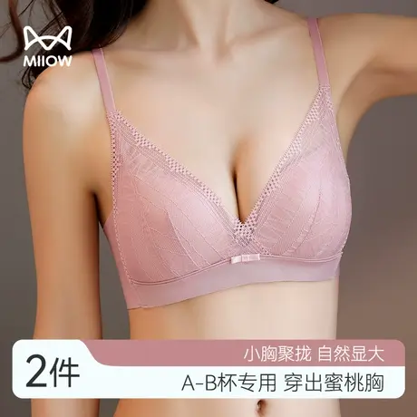 内衣女小胸聚拢显大夏季薄款无痕性感美背蕾丝收副乳防下垂文胸罩商品大图
