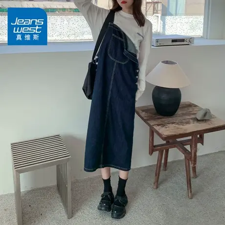 KZ真维斯牛仔连衣裙子女秋装2025年新款潮春秋季韩系穿搭初春女子图片