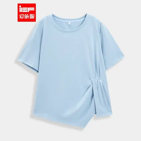 IEF/爱依服大码女装2025夏季新款韩版时尚通勤气质百搭短袖上衣图片