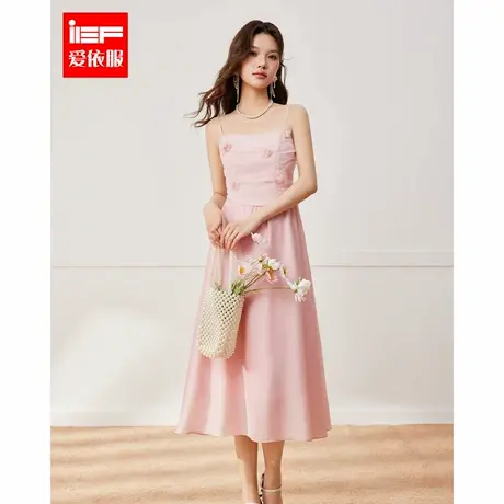 IEF/爱依服连衣裙2025夏季新款法式甜美淑女气质设计感吊带长裙图片