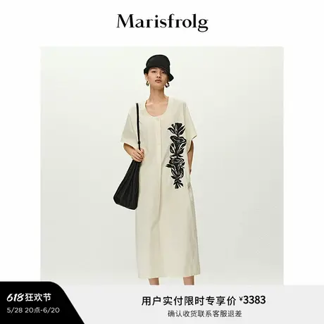 【艺术家灵感】Marisfrolg玛丝菲尔2025夏新款重工刺绣花稿连衣裙图片