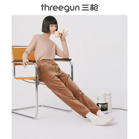 三枪家居裤女秋冬灯芯绒保暖柔软舒适居家可外穿女士休闲裤图片
