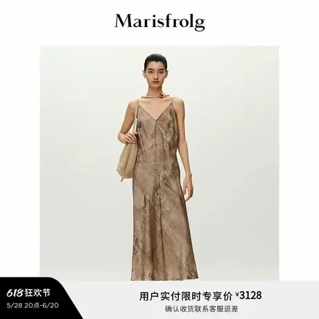 【艺术家灵感】Marisfrolg玛丝菲尔2025夏新款宽松A摆吊带连衣裙图片