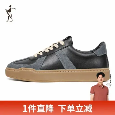 才子男鞋休闲滑板鞋男2024春季新款厚底复古板鞋低帮跑步运动鞋子图片