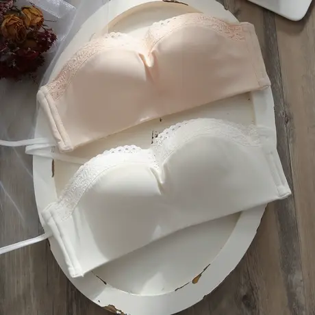 荷韵阁抹胸式女士内衣小胸聚拢柔软美背胸罩裹胸薄款无痕文胸套装图片