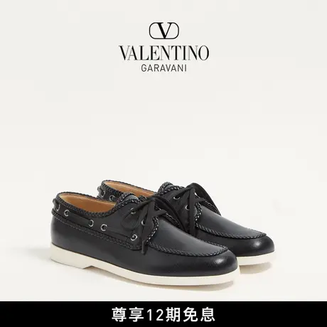 [12期免息]华伦天奴VALENTINO男士 PALM AVENUE 羊皮船鞋图片