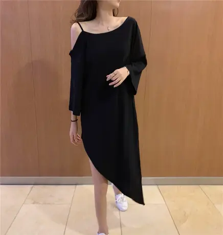 减龄休闲连衣裙女2023新款夏季长款时尚简约显瘦显高气质宽松长裙图片