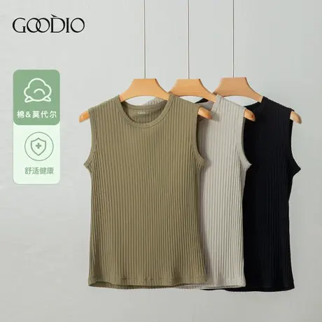 歌帝【直播专享】宽罗纹无袖女背心GDB7220图片